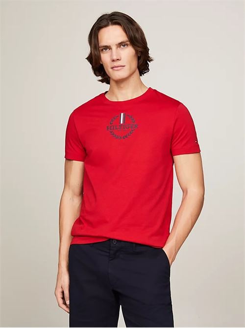 global stripe wreath tee TOMMY HILFIGER | MW0MW34388XLG